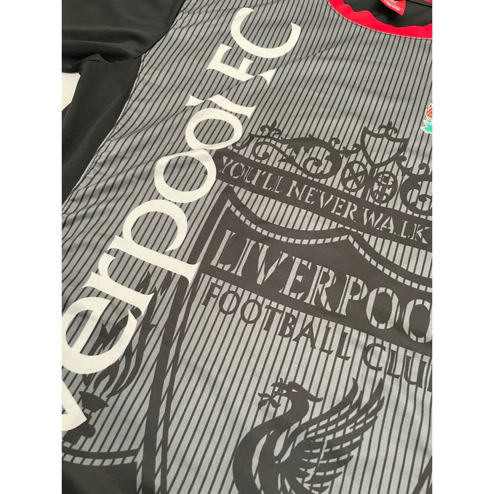 Liverpool FC Soccer Jersey Mens Large Black Grey Icon Sports Group LFC Shirt - Picture 2 of 7